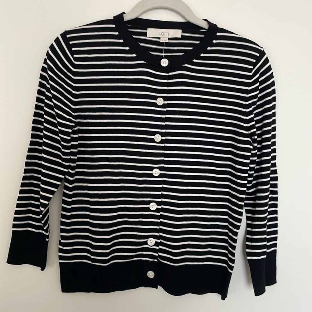 Loft striped cardigan